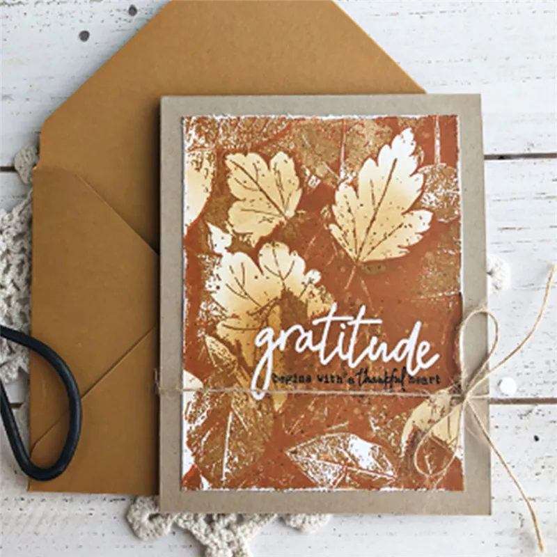 

DiyArts 1 Pcs/lot Metal Cutting Dies Scrapbooking For Card Making DIY Embossing Cuts New Craft Dies Letters Gratitude