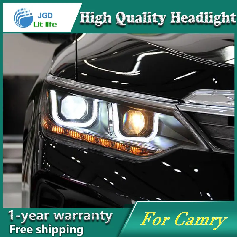 high quality Car styling case for Toyota Camry 2015 2016 Headlights LED