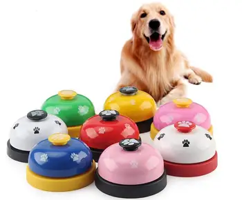

Pet Toy Training Called Dinner Small Bell Footprint Ring Dog Toys For Teddy Puppy Pet Call