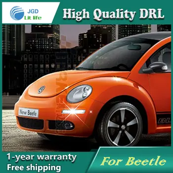 

Free shipping !12V 6000k LED DRL Daytime running light case for VW Beetle 2007-2014 2015 fog lamp frame Fog light Car styling
