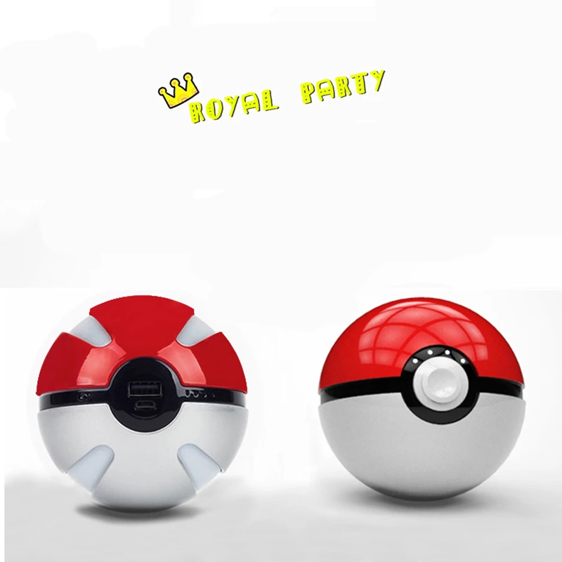  NEW Mobile Game 6000mAh Pokemons Go Ball Power Bank Magic Ball Charger Double USB Port for All Phone 4 Styles Free Shipping 