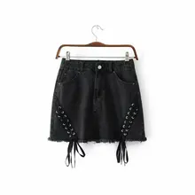 Горячая XY40-8148 Европейская и американская мода заусенцы с bull-юбка с дырами