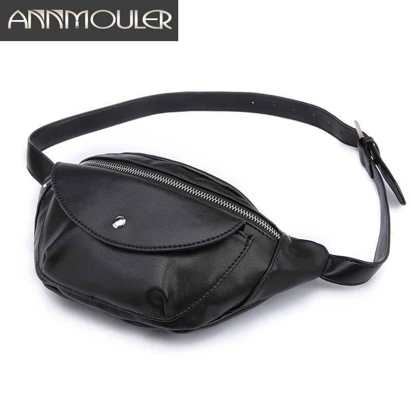 Annmouler جديد أزياء المرأة الخصر حزم بو الجلود حزمة مراوح حقيبة أسود جيب الورك حقيبة حزام خصر حقيبة للفتيات قابل للتعديل حقيبة Annmouler جديد أزياء المرأة الخصر حزم بو الجلود حزمة مراوح حقيبة أسود جيب الورك حقيبة حزام خصر حقيبة للفتيات قابل للتعديل حقيبة