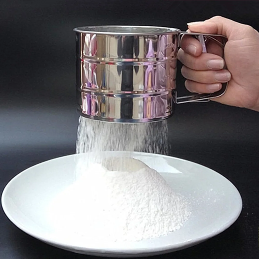 Ручной шейкер для муки из нержавеющей стали|sieve cup|baking icingflour sieve |