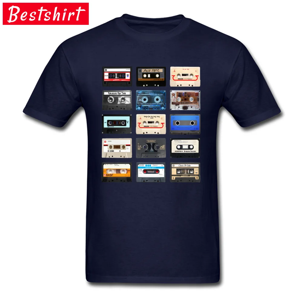 O Neck Music 14338 All Cotton Men T-Shirt Funny Short Sleeve Tees High Quality Casual Tops Shirt Top Quality Music  14338 navy