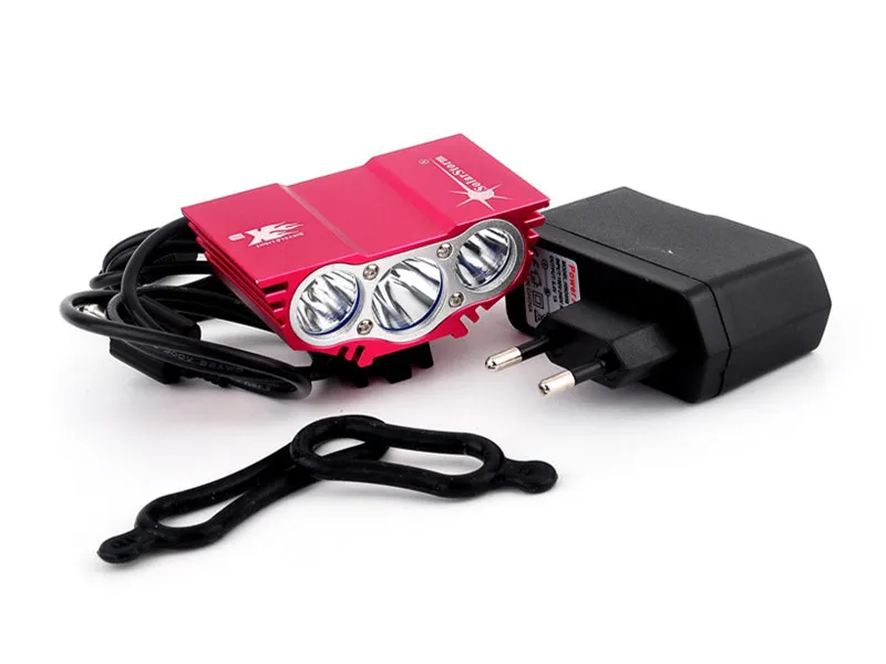 Top Waterproof Aluminum LED Bike Light 6000Lumen 3x XML U2 LED Bicycle Lamp + Charger 1