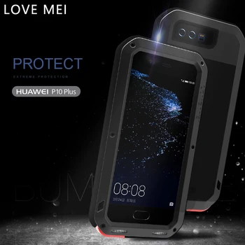 

LOVE MEI For Huawei P10 Case Original Luxury TPU Silicone Hard Metal Aluminum Armor Phone Case for Huawei P10 Plus Case Cover