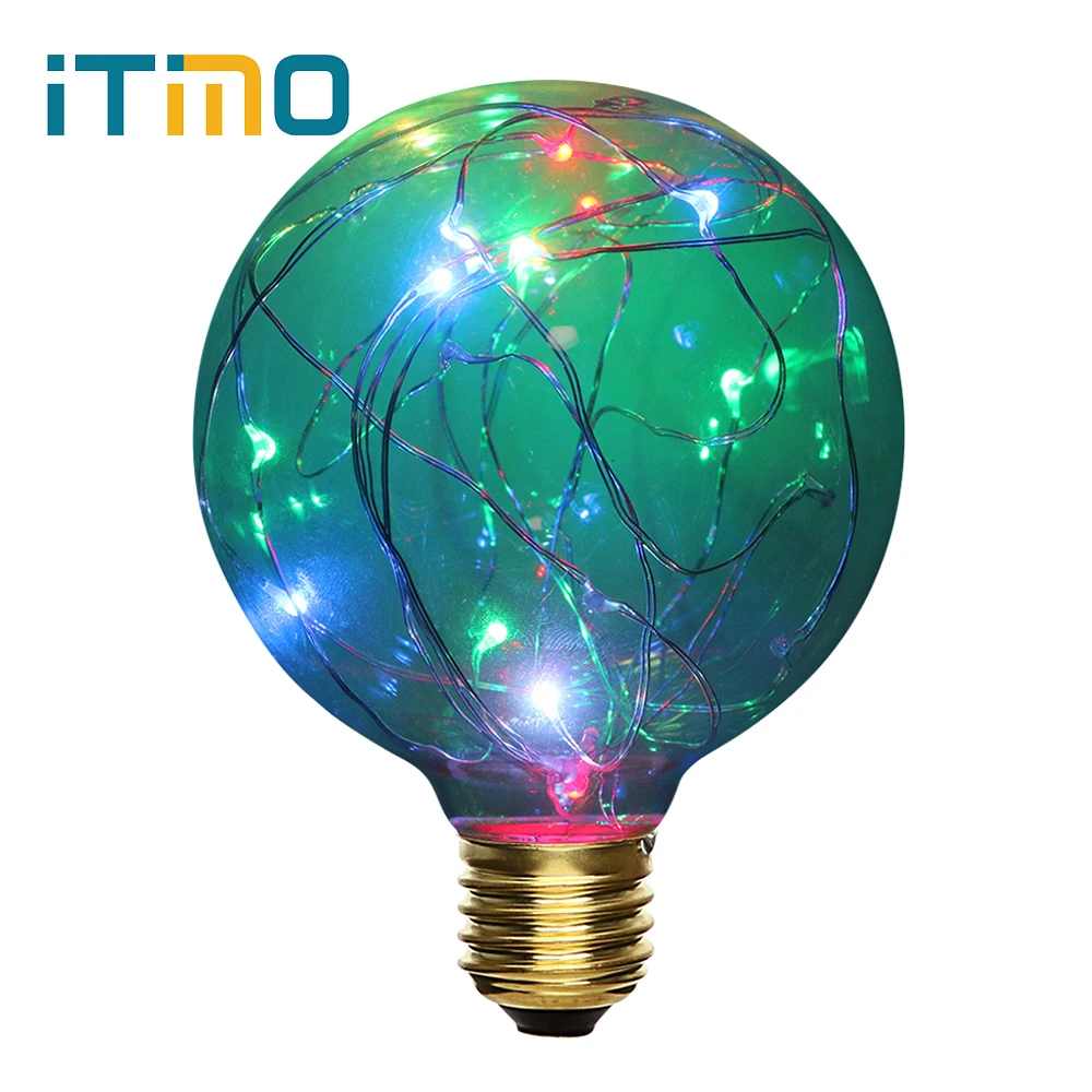 

RGB LED Bulbs Home Lighting E27 Vintage Lamp AC 110V-240V 3W Filament Light For Decor Christmas Holiday Wedding Party Light