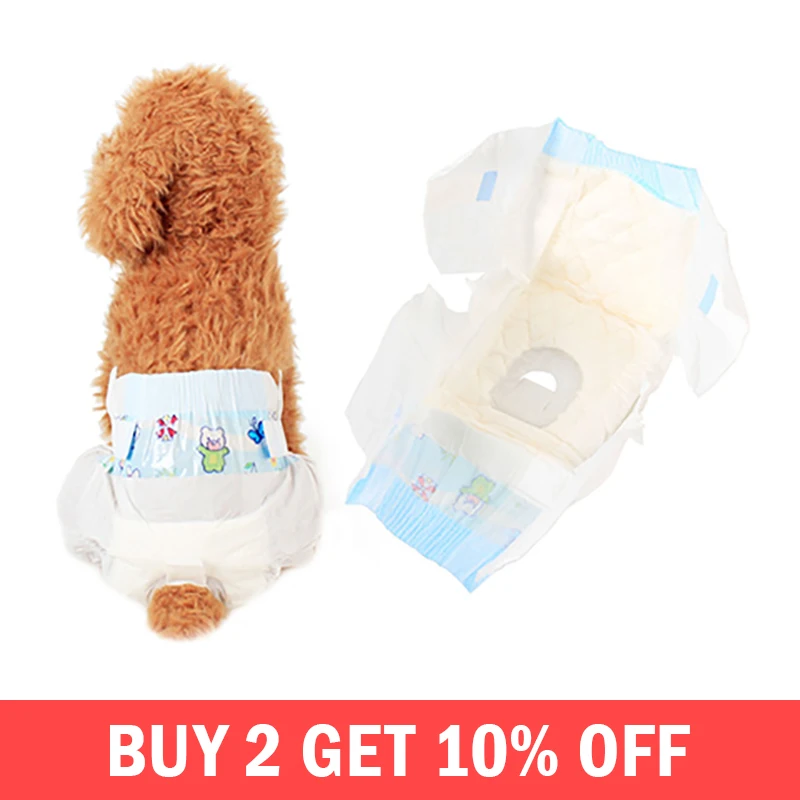 

10pcs/set Dog Diapers Super Soft Absorbent Physiological Pants Sanitary Menstruation Underwear Panties Housebreaking Safe Case