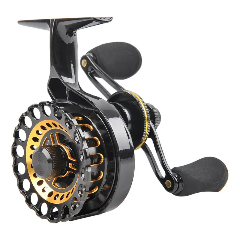 Fiblink Inline Ice Fishing Reel Right/Left Handed Fishing Raft Wheel