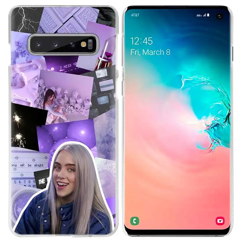 01 Billie Eilish Стиль чехол для samsung Galaxy S10 5G S10e S9 S8 M30 M20 M10 J4 J6 плюс J8 Note 8 9 прозрачный жесткий чехол из ПК для телефона - Цвет: 01