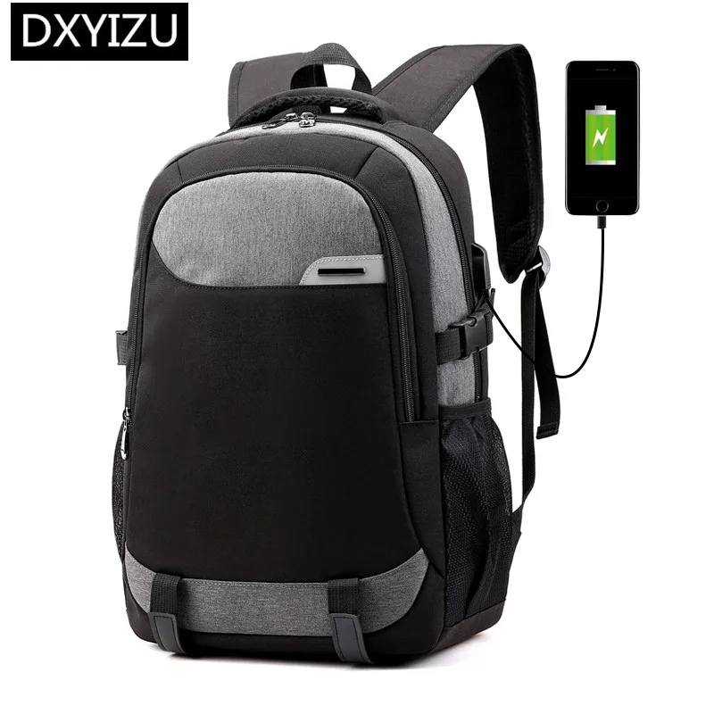 

DINGXINYIZU men notebook computer backpack usb charge travel backpack schoolbag laptop bag 15.6 college student school backpack