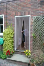 Aluminium Chain Curtain Metal Screen Fly Insect Blinds Pest Control, Silver,Gold, Blue&Silver 22-001