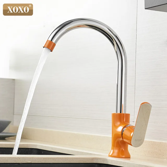 Special Price XOXO Kitchen faucet Brass Cold and Hot  Water Single Handle 360 degree rotation Mixer Tap Cozinha Torneira Mixer Tap20021-1     