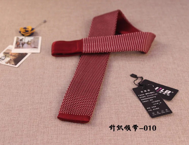 40 цвета высококлассные мужские узкий галстук вязать моды дизайнеры Тонкий Тощий 5 см полосатые вязаные галстуки для мужчин 10 шт./лот