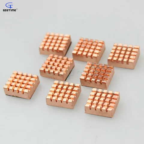 8 pieces/pack RHS-03 Fine Copper VGA Chipest RAM Heatsinks Cooling Memory Cooler for DDR DDR2 DDR3