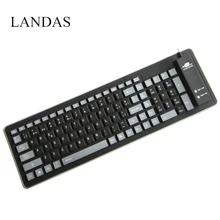 Landas USB Wired Silicone Spanish French Keyboard For Laptop Notebook Rolled Waterproof Silicone Keyboard Spanish for Desktop PC Landas USB Wired Silicone Spanish French Keyboard For Laptop Notebook Rolled Waterproof Silicone Keyboard Spanish for Desktop PC