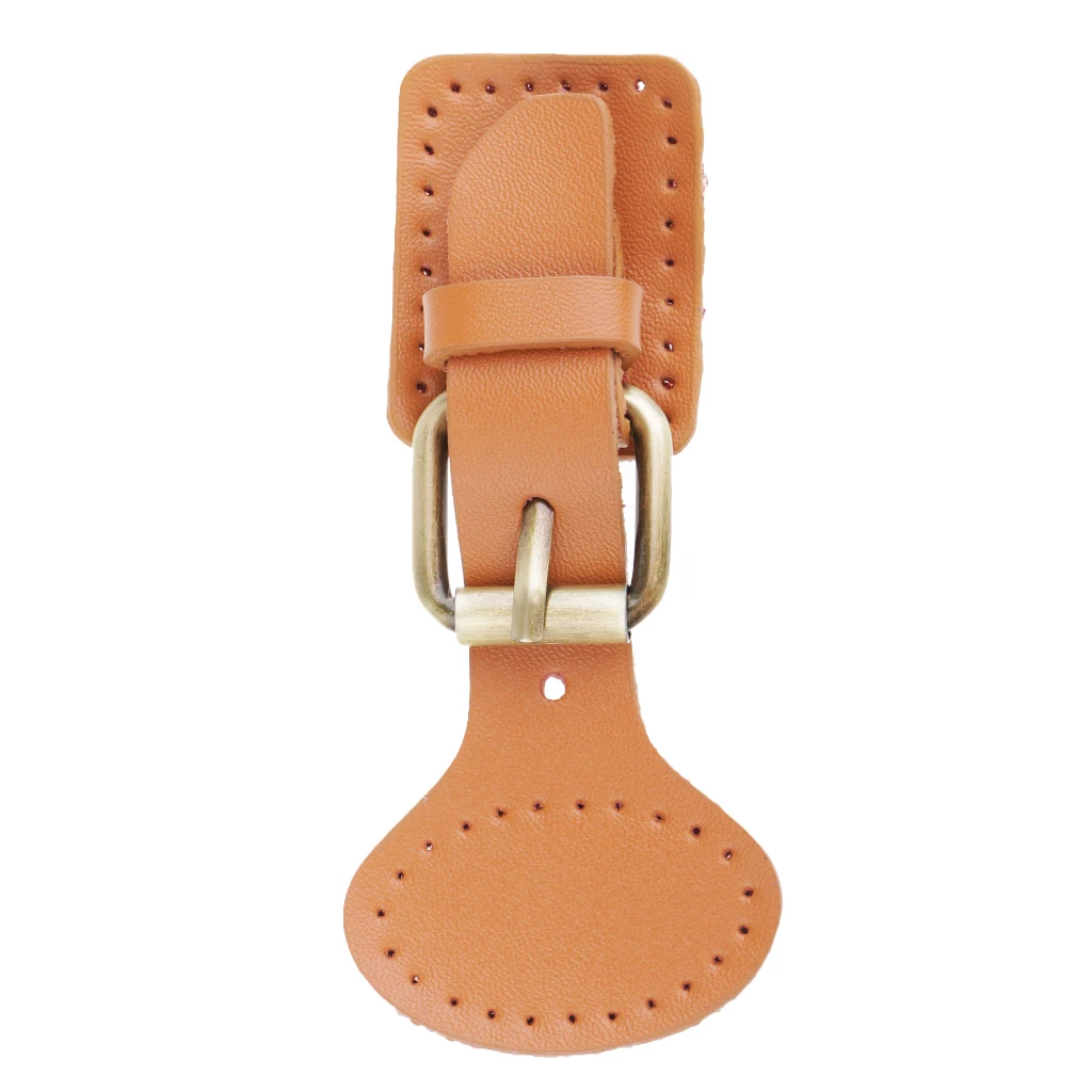 2 Sets Sew on Leather Snap Buckle Replacement Bag Fastener Making DIY Brown