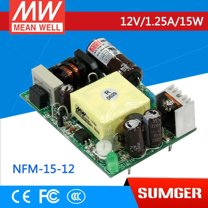 

[Freeshiping 6Pcs] MEAN WELL original NFM-15-12 12V 1.25A meanwell NFM-15 12V 15W Switching Power Supply