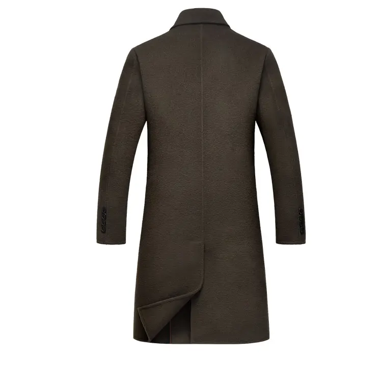 Высокое качество Мужская мода двусторонний шерстяной Тренч пальто куртка мужская Повседневная шерстяные пальто шерсть Мужская ветровка
