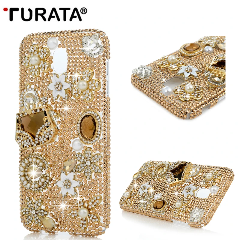 TURATA Diamond чехол для samsung Galaxy J7 2017 (Европейский версия) Bling 3D ручной защитный Жесткий