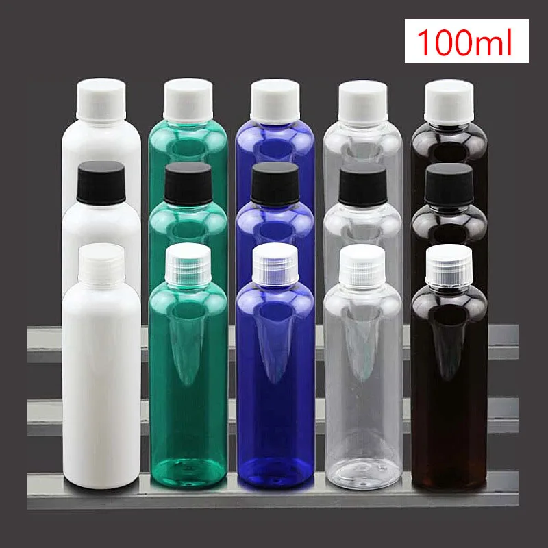 100ML White Plastic Recycle Bottles Sample Packaging for Cosmetic Tools