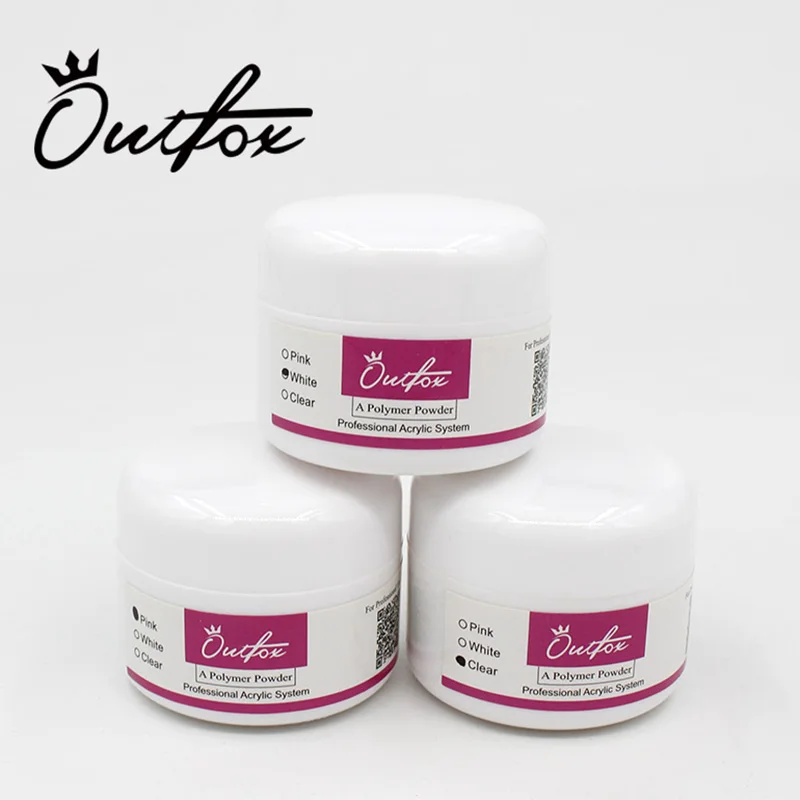 

1 pc DIY professional nail systems polymer clear pink white color nail acrylic powder for Nail Tips Manicure Builder