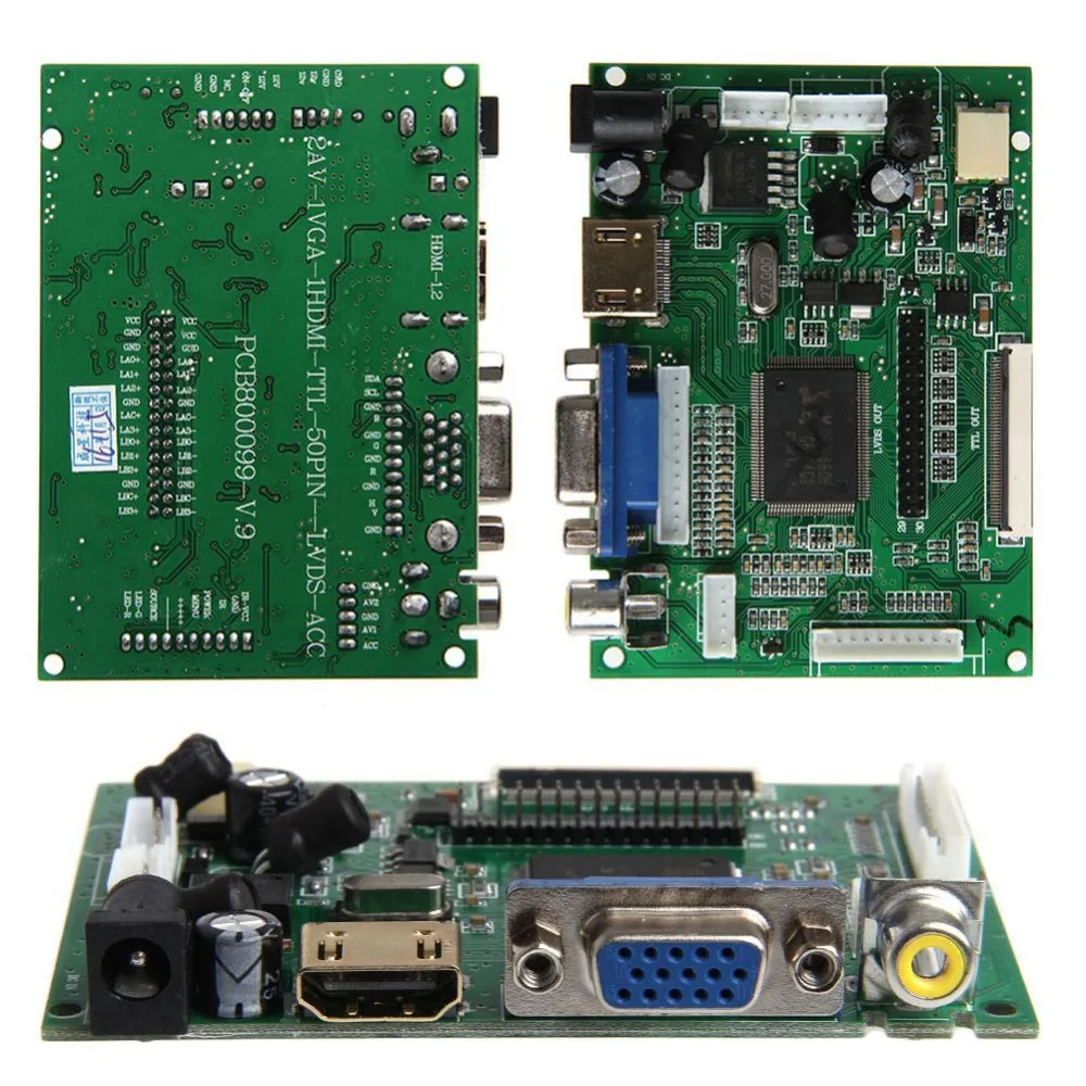 Skylarpu 7inch LCD Display Screen 800*480 TFT Monitor AT070TN90 AT070TN92 with Touchscreen Kit HDMI VGA Input Driver Board