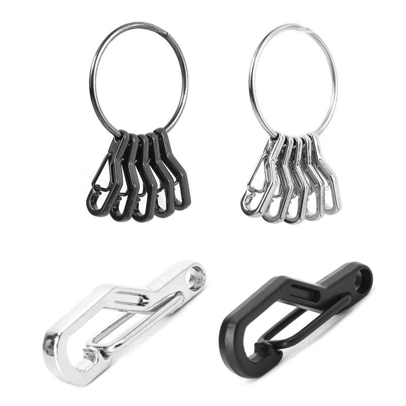 

5Pcs Mini EDC Spring Clips Hook Survival Keychain Outdoor Camping Tool W15