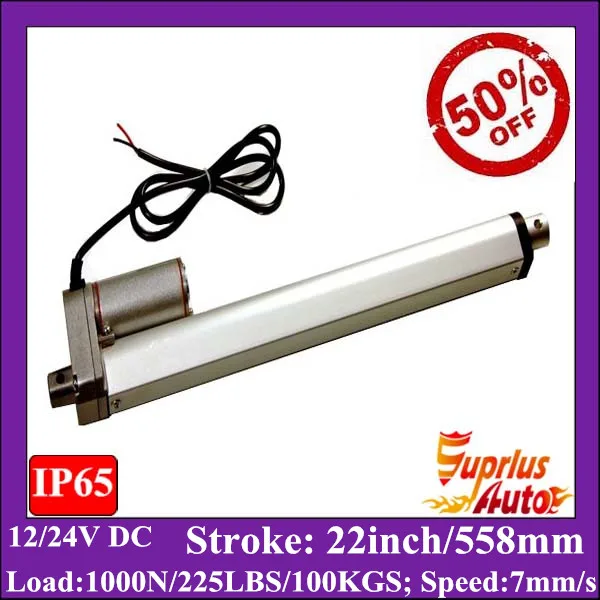 

12v linear actuator 22inch/558mm stroke, 1000N/100kgs load recliner chair electric linear actuator