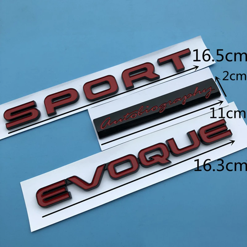 Спорт EVOQUE буквы эмблема бар логотип для Land Range Rover SV автобиография ULTIMATE Edition бар значок автомобиля Стайлинг багажник стикер