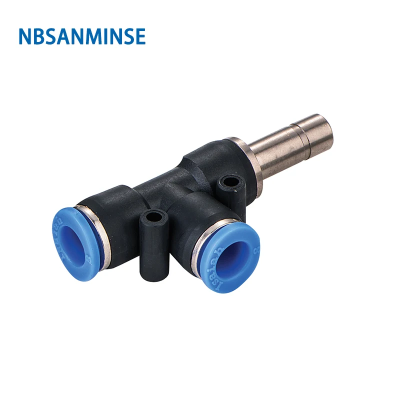 NBSANMINSE 10 шт./лот PDJ филиал тройник Push In Air пластиковый фитинг пневматический шланг