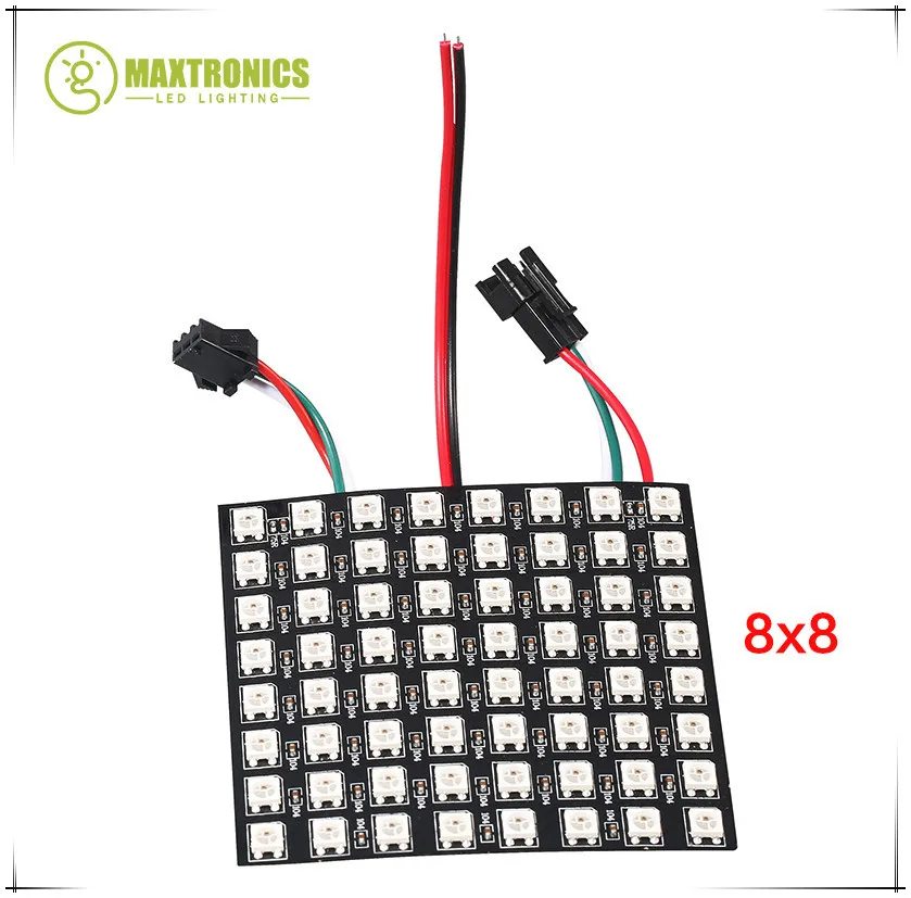 8*8,16*16,8*32 пикселей 256 Пиксели WS2812B цифровой гибкие светодиодные запрограммирован Панель Экран индивидуально адресуемых полный цвет DC5V
