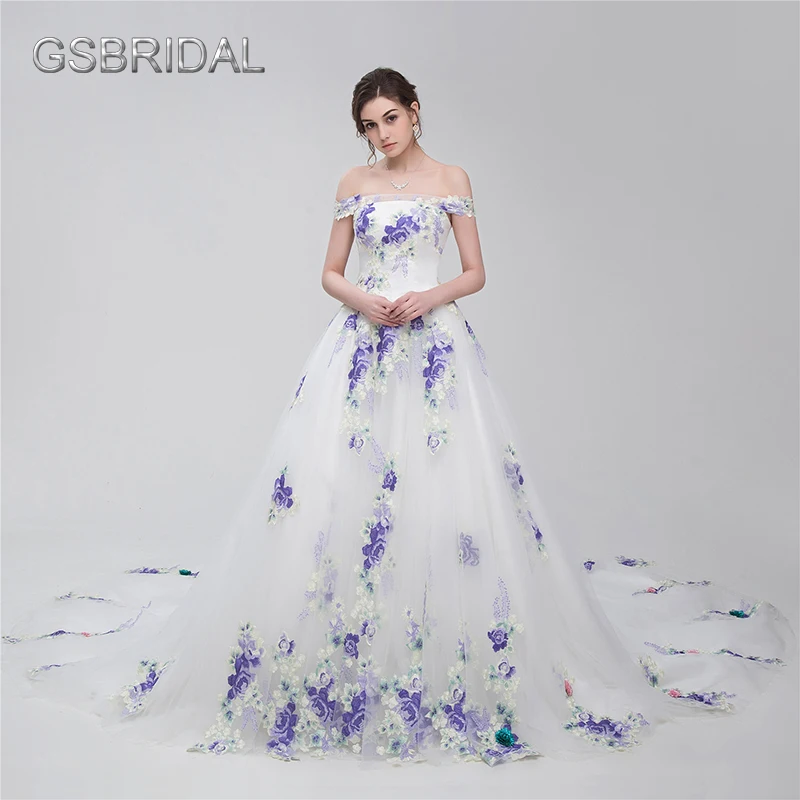 GSBRIDAL кружевное Тюлевое сексуальное Королевское свадебное платье со шлейфом и