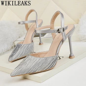 

Women Office Shoes Pointed Toe High Heels Slingback Shoes Stiletto Sexy High Heels Valentine Shoes Extreme High Heels Tacones