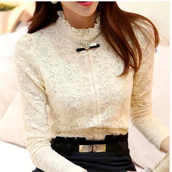 New 2014 Hot women tops Women Clothing fashion Blusas Femininas Blouses Shirts Fleece Women Crochet Blouse