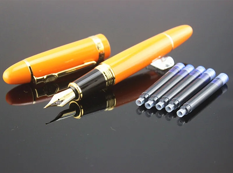 

JINHAO new style fountain pen Luxury gift metal ink pen can choose Beautiful gift with black pen bag packing