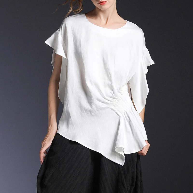 [EAM] 2020 New Spring Summer Round Neck Short