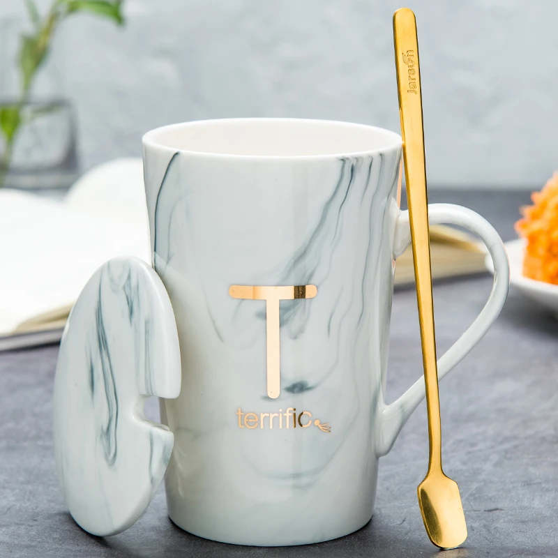 OUSSIRRO Мода натуральный мрамор фарфоровая кофейная кружка чай молоко чашка с подарочной коробкой креативный подарок на свадьбу юбилей