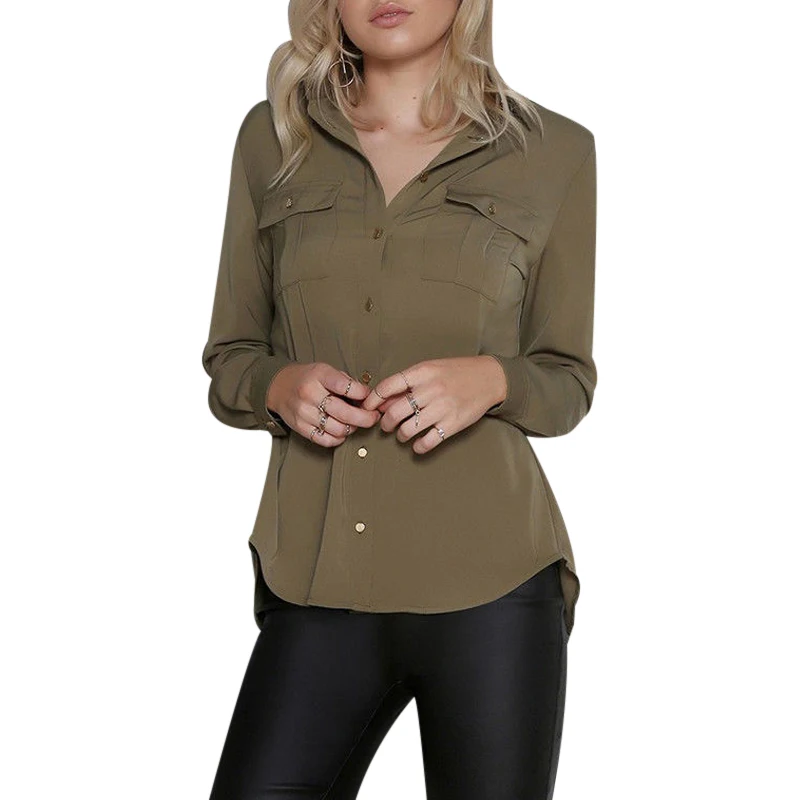 

Sexy Women Shirts Backless Cross Slim White Shirt Turn Down Collar Streetwear Long Sleeve Tops Ladies Amy green blusas mujer