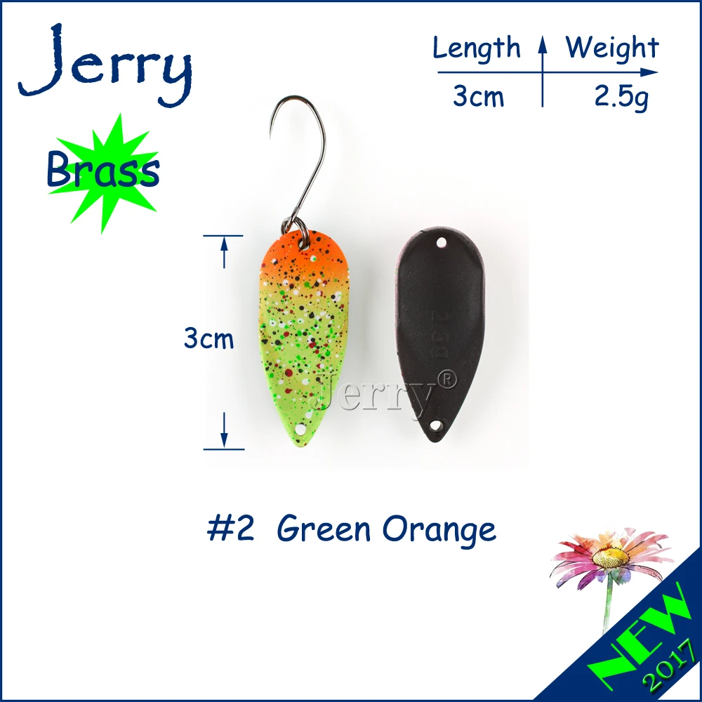 Jerry 1 unid 2,5G 3,5g área y corriente de pesca cucharas japonés calidad lago trucha cuchara señuelos spinner cebo pesca