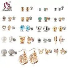 DANZE Lose Money 20 пар в упаковке набор Brincos Смешанные Серьги-гвоздики для женщин хрустальные серьги-гвоздики модные ювелирные изделия из искусственного жемчуга