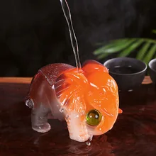 Год 1 шт. талисман слон Чай Аксессуары для домашних животных изменение цвета украшение дома подарок Удача предметы домашнего интерьера