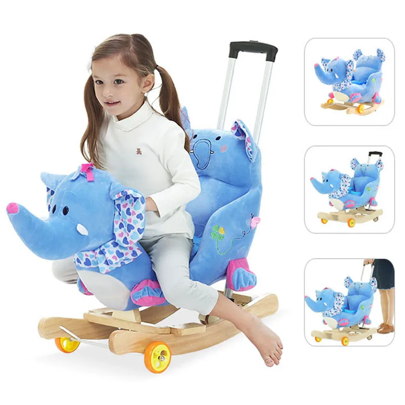 

Indoor Baby Rocking Chair Baby Plastic Music Rocking Horse Large Little Horse Car Toys for Children Baby Bouncer Wooden Swing