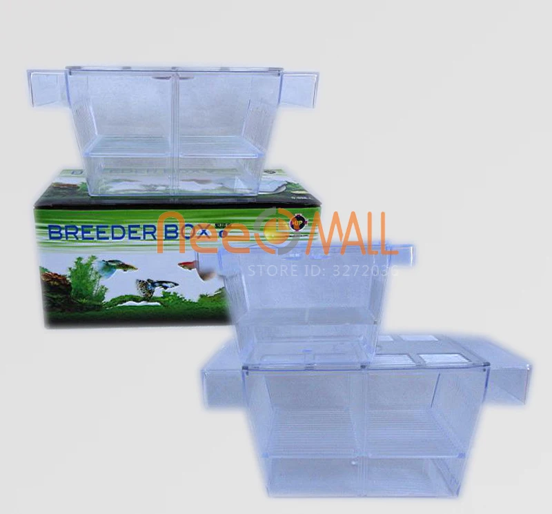 

Aquarium 1 / 2 Room Hatch Acrylic Breeder Box For Guppy Baby Separation Freeding Auto Float Fish Plant Tank Tropical Goldfish