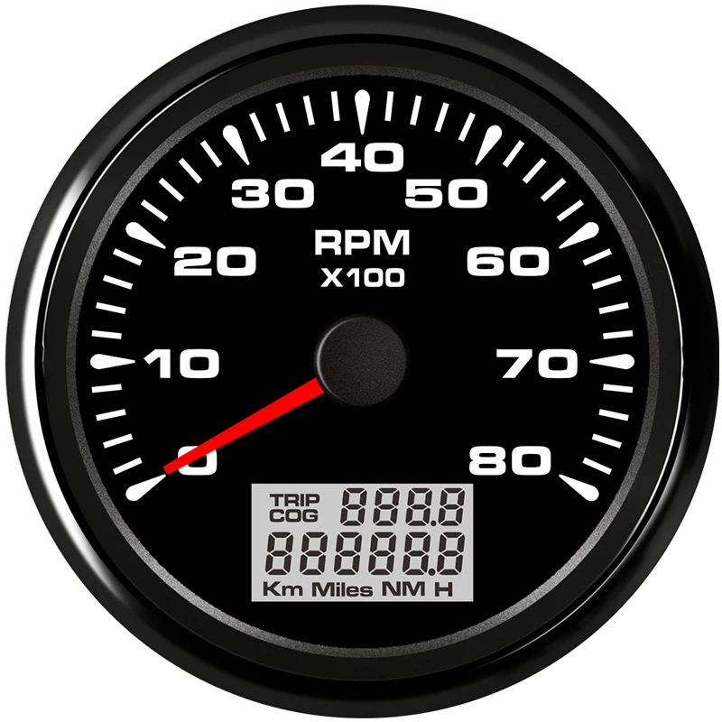 

Boat Tachometer 8k RPM LED Digital Waterproof RPM Meter fit Marine Outboard Truck Car RV Waterproof 85mm 7 color Backlight