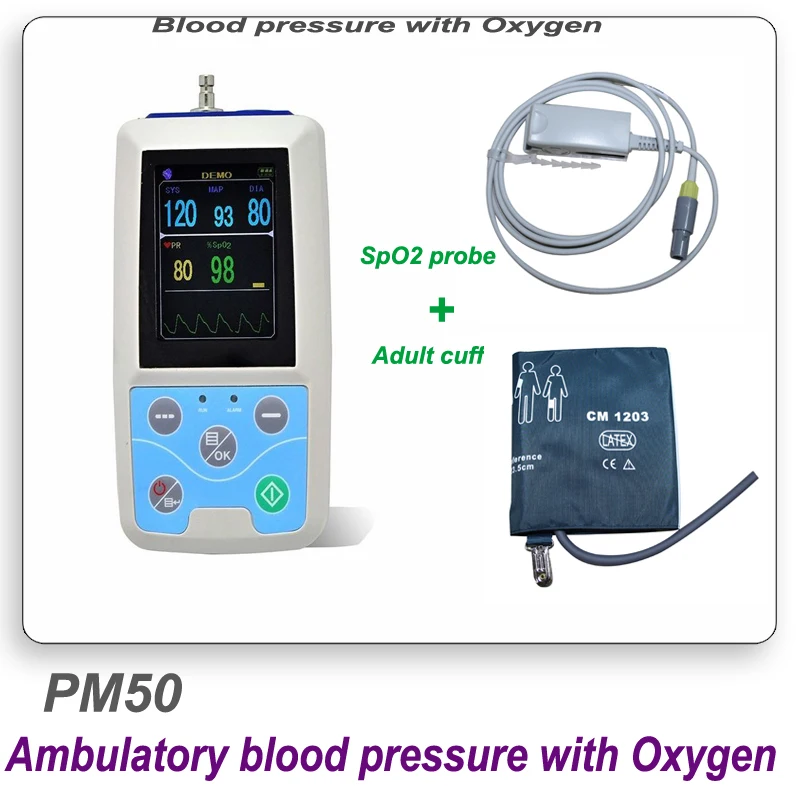 PM50 TFT Portable 24 hours USB Ambulatory Automatic Blood Pressure Oxygen NIBP PR SPO2 Patient Monitor digital BP Test Meter EMS PM50 TFT Portable 24 hours USB Ambulatory Automatic Blood Pressure Oxygen NIBP PR SPO2 Patient Monitor digital BP Test Meter EMS