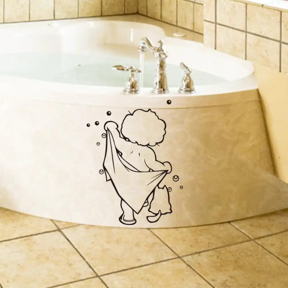 Lovely Baby Love Shower Bathroom Bubble Wall Stickers Gl Door Cute Children Decals Poster 8217 Sticker Stickergl Aliexpress Shower Bathroom Bubble Wall Stickers
