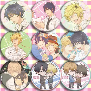 

Japan Anime hitorijime my hero Cosplay Badge Cartoon Collection Bags Badges For Backpacks Button Clothes Brooch Pins gifts