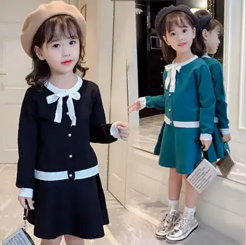 

Girl Clothing Prince Knitting Top+ Skirt Pants 2 pcs Sets Fashion Style Girls Clothing Children's Clothing